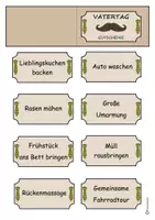 Vorschau - Mal- und Bastelvorlagen - VATERTAG - Gutscheine zum Verschenken - Seite 1