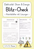 Vorschau - Arbeitsblätter - Blitz-Check: Arbeitsblätter (3./4./5. Klasse) - Deckblatt
