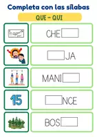 Vista previa - Tarjetas / Manipulativos - LETRAS QUE Y QUI - página 2
