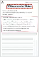 Vorschau - Arbeitsblätter - Zirkus Lernpaket 2. Klasse – 15 Seiten Lesen, Schreiben & Rechnen mit Lösungen - Seite 1