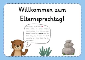 Vorschau - Anderer Materialtyp - Aushang: Willkommensschild Elternsprechtag - Seite 1