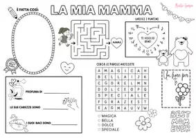 anteprima - Materiale di supporto/inclusione - TOVAGLIETTA FESTA DELLA MAMMA - Pagina di copertina