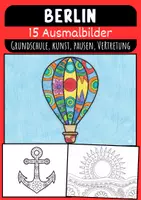 Vorschau - Mal- und Bastelvorlagen - Berlin Mandalas für Kinder Ausmalbilder für Grundschule Kunst - Deckblatt
