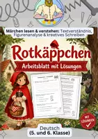 Vorschau - Arbeitsblätter - Märchen verstehen: Rotkäppchen – Arbeitsblatt mit Lösungen | Deutsch 5./6. Klasse - Deckblatt
