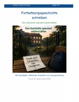 Vorschau - Stundenentwürfe - Fortsetzungsgeschichte schreiben (inkl. Lösung / Erwartungshorizont) - Deckblatt