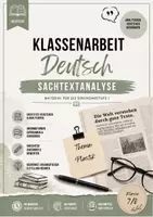 Vorschau - Arbeitsblätter - Klassenarbeit Deutsch 7/8: Sachtextanalyse "Plastik in den Meeren" + Kommentar - Deckblatt