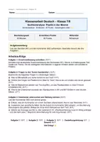 Vorschau - Arbeitsblätter - Klassenarbeit Deutsch 7/8: Sachtextanalyse "Plastik in den Meeren" + Kommentar - Seite 1