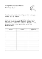 Vorschau - Arbeitsblätter - Wortarten Pferde - Nomen, Verben, Adjektive üben - Deckblatt