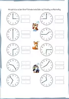 Vorschau - Arbeitsblätter - Die Uhr - Übungen mit Ferdi Fuchs und Freunden - Seite 2