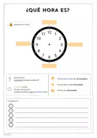 Vorschau - Arbeitsblätter - Uhrzeit Spanisch: ¿Qué hora es? - Seite 1