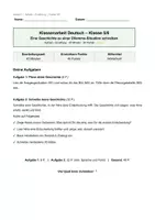 Vorschau - Arbeitsblätter - Klassenarbeit Deutsch 5/6: Erzählendes Schreiben - Dilemma-Geschichte (mit EWH) - Seite 1