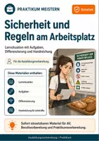 Vorschau - Arbeitsblätter - Sicherheit und Regeln am Arbeitsplatz | Praktikum-Lernsituation mit Aufgaben & Differenzierung - Deckblatt