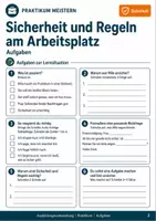 Vorschau - Arbeitsblätter - Sicherheit und Regeln am Arbeitsplatz | Praktikum-Lernsituation mit Aufgaben & Differenzierung - Seite 2