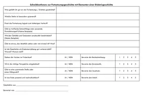 Vorschau - Arbeitsblätter - Schreibkonferenz Erlebniserzählung Fortsetzungsgeschichte - Seite 1