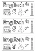 Vorschau - Mal- und Bastelvorlagen - Englisch Deckblätter 5 - 10 - Seite 1
