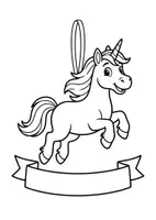 Vorschau - Mal- und Bastelvorlagen - Klassentier Girlande "Einhorn" für die Einhornklasse, zum Ausmalen - Seite 2