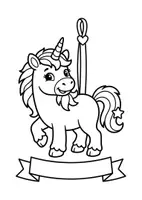 Vorschau - Mal- und Bastelvorlagen - Klassentier Girlande "Einhorn" für die Einhornklasse, zum Ausmalen - Seite 3