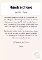 Vorschau - Merkblätter - Merkhilfe 1. Klasse für Mathe und Deutsch - Seite 1