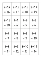 Vorschau - Spiele - Kopfrechenkarten Addition (Zahlenraum 20) - Seite 3