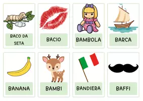 anteprima - Flashcard - Parole e flashcard con sillabe (NO vocali, Q C G) - Pagina 1