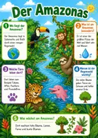 Vorschau - Poster - Lernkarte – Größte Flüsse der Welt – Sachunterricht – Erde und Kontinente 4. Klasse - Seite 2