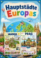 Vorschau - Poster - Lernkarte – Hauptstädte Europas – Sachunterricht – Europa und seine Länder 4. Klasse - Deckblatt