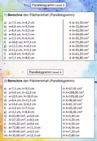 Vorschau - Arbeitsblätter - Klapptest- Parallelogramm Fläche Level 2 - Deckblatt