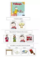 Aperçu - Apprentissages en autonomie - T'choupi fait un gateau - Livre Adapté - Page de couverture