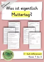 Vorschau - Arbeitsblätter - Was ist eigentlich Muttertag 1 -2 - Deckblatt