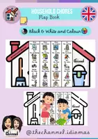 Aperçu - Matériel pour travaux manuels / dessin - HOUSEHOLD CHORES – Flap Book (20 Expressions) - Page de couverture
