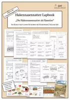 Vorschau - Arbeitsblätter - Hakennasennatter-Lapbook | 3 Niveaustufen | GS, DaZ, Förder - Deckblatt