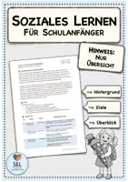 Vorschau - Stundenentwürfe - Soziales Lernen: Sozialtraining-Paket "Klasse 1" - 2 Sozialtrainings zum Schulstart (15 Unterrichtsstunden) / Einschulung / Schuljahresbeginn / Gefühle / Klassenregeln - Seite 1