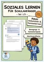 Vorschau - Stundenentwürfe - Soziales Lernen / Sozialtraining für Schulanfänger: Teil 1 (Einzelstunde) / Ankommen & Kennenlernen / Schuljahresbeginn / Klasse 1 / differenziert - Deckblatt