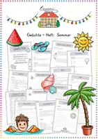 Vorschau - Arbeitsblätter - Sommer / Gedichte: Gedichte-Heft (Lyrik & Kreatives Schreiben) - Deutsch - Kl. 3/4 - Deckblatt