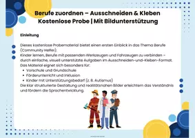 Vorschau - Arbeitsblätter - Berufe zuordnen Ausschneiden kostenlos - Seite 1