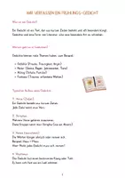 Vorschau - Arbeitsblätter - Gedicht verfassen (Frühling) - Deckblatt