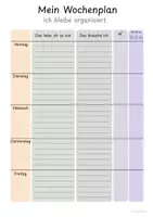Vorschau - Arbeitsblätter - Wochenplan für Kinder mit ADHS - Seite 1
