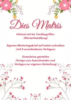 Vorschau - Arbeitsblätter - Dies Matris Muttertag Latein Brief Gutscheine - Seite 1