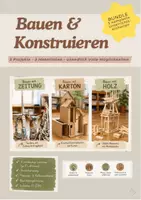 Vorschau - Stundenentwürfe - BUNDLE: Bauen & Konstruieren im TTG – 3 Projekte (Zeitung, Karton, Holz) - Deckblatt