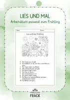 Vorschau - Arbeitsblätter - Lies und mal Frühling FREEBIE - Arbeitsblatt Deutsch - Deckblatt