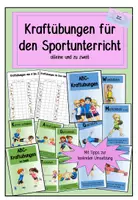 Vorschau - Stationenlernen - Kraftübungen / Fitness / Krafttraining- für den Sportunterricht - Deckblatt