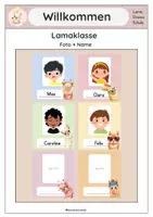 Vorschau - Bildkarten - Willkommen Lamaklasse - Deckblatt