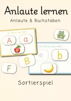 Vorschau - Spiele - Sortierspiel Anlaute & Buchstaben | Klasse 1 & DaZ Klassen - Deckblatt