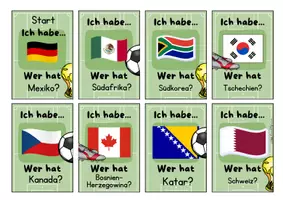 Vorschau - Spiele - WM 2026 | Lesespiel | Teilnehmende Länder | 48 Karten mit Flaggen - Seite 1