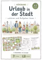 Vorschau - Arbeitsblätter - Hörverstehen: Urlaub in der Stadt - Deckblatt