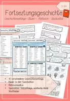 Vorschau - Arbeitsblätter - Fortsetzungsgeschichte - spannende Textanfänge - Deckblatt