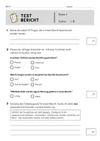Vorschau - Arbeitsblätter - Bericht Test - Deckblatt
