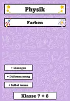Vorschau - Arbeitsblätter - Farbwahrnehmung & RGB – Differenziertes PhET-Arbeitsblatt Klasse 7+8 (mit Lösung) - Deckblatt
