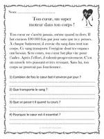 Aperçu - Feuilles d'exercices - Compréhension de lecture - Secrets du corps humain - Page de couverture