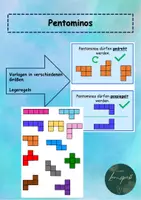 Vorschau - Merkblätter - Pentominos Vorlagen und Legeregeln - Deckblatt